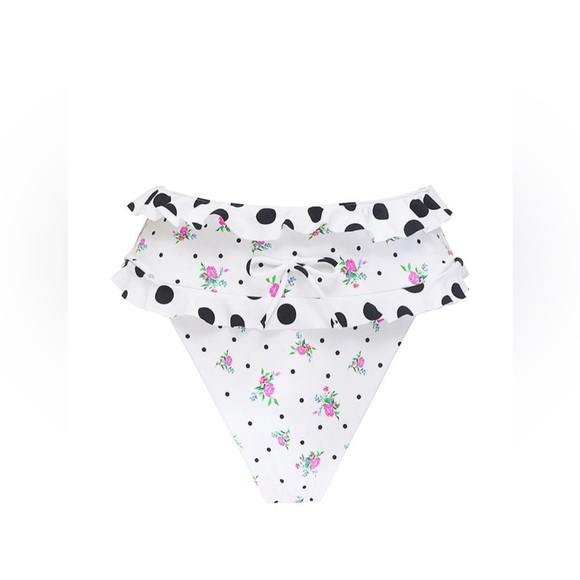 NWT For Love and Lemons Bandeau Top and High Waist Bikini Bottom XS - Picture 4 of 6